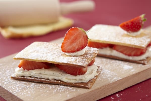 1000 feuilles Kiri® et fraises