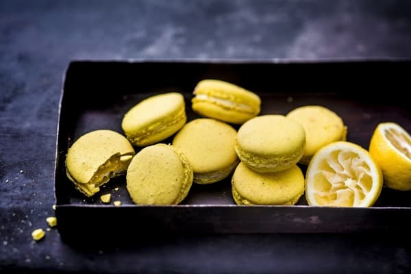 Macarons au sucre cuit au citron