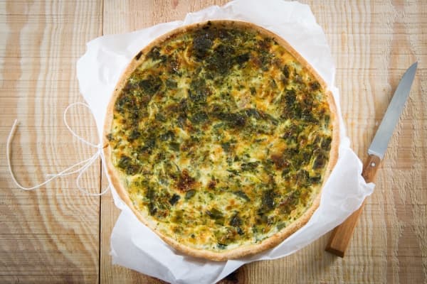 Quiche au saumon et aux poireaux