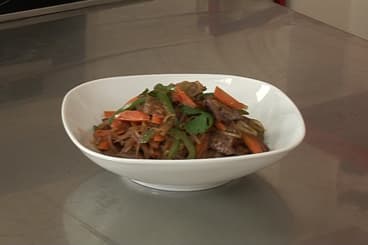 Wok de boeuf aux légumes
