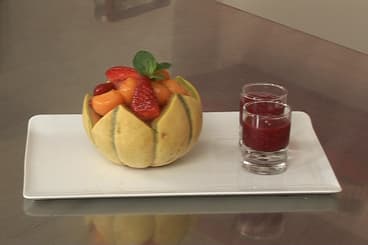 Desserts à base de fraise et pomme