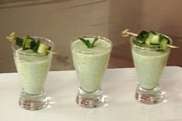 Soupe de concombre à la menthe et au fromage blanc