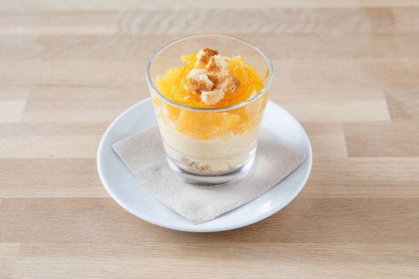 Verrine à l'orange et sablé breton