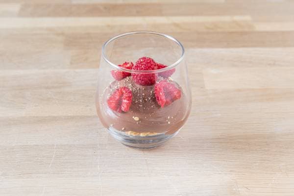 Desserts à base de chocolat et de framboises