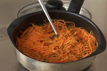 Julienne de carottes au miel de fleurs sauvages