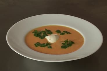 Crème de potiron à l'échalote