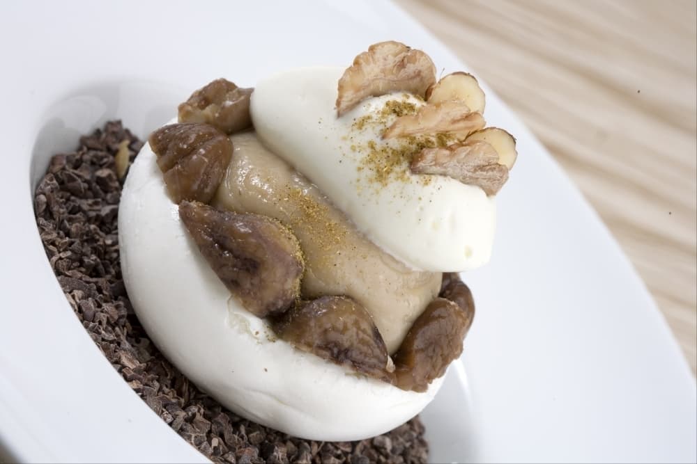 Dôme blanc à la crème de châtaigne