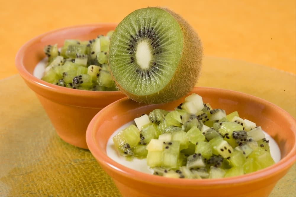 Blanc-manger aux kiwis