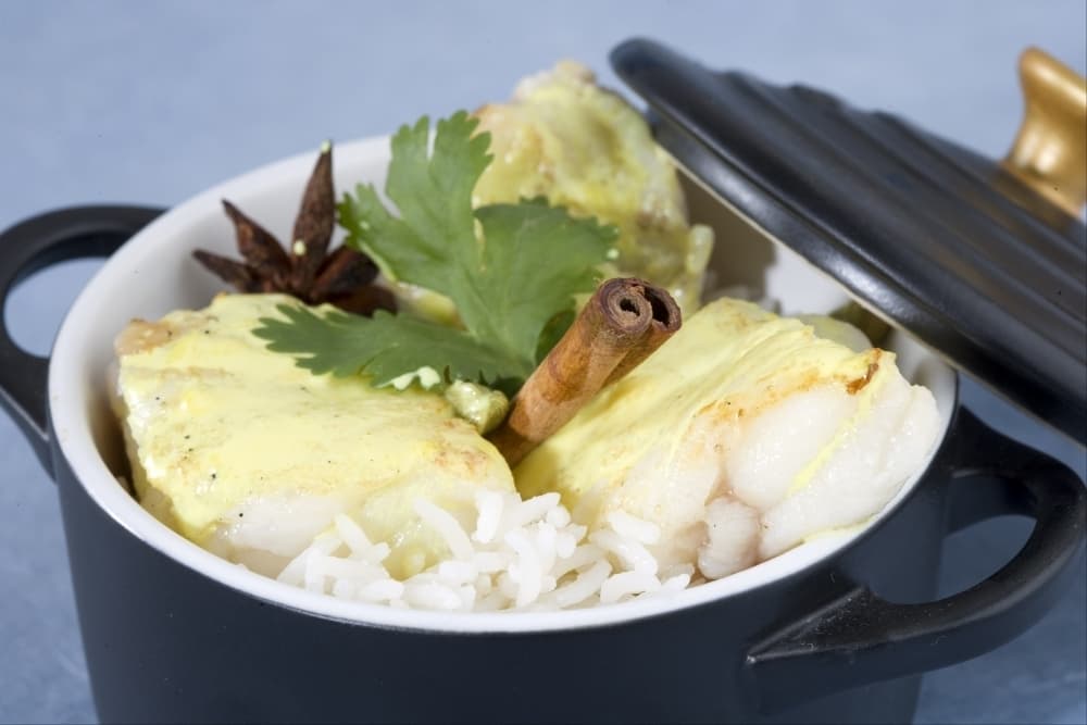 Curry de lotte au riz basmati