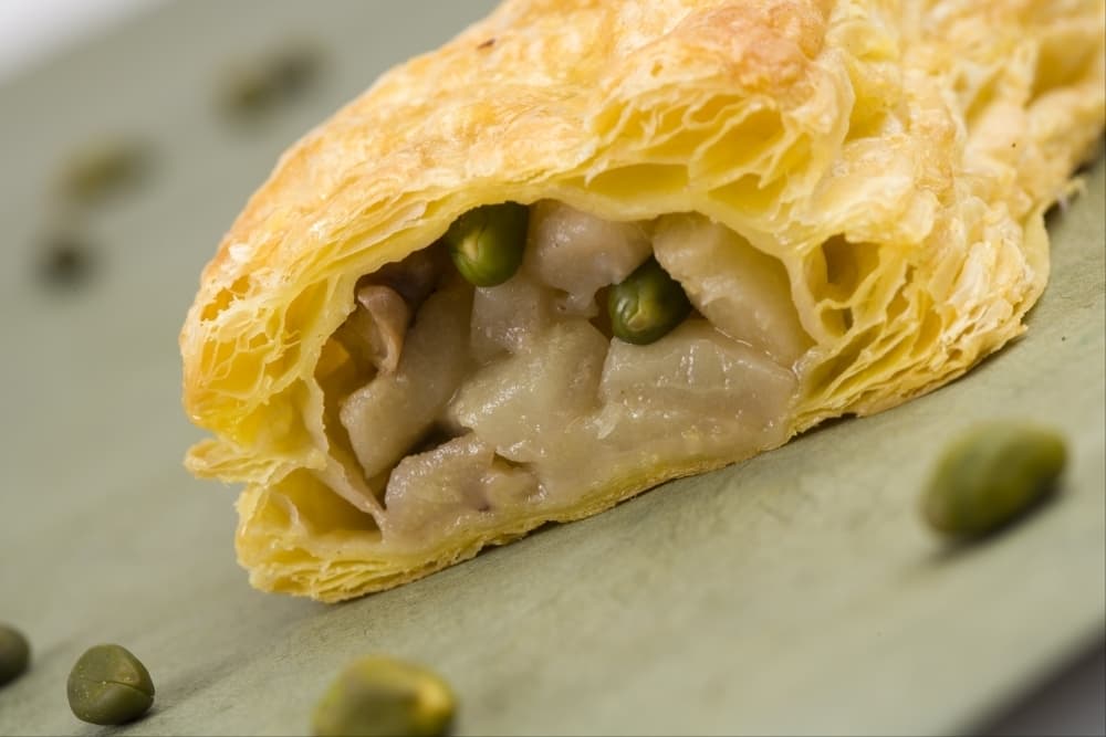 Dartois aux poires, noix et pistaches