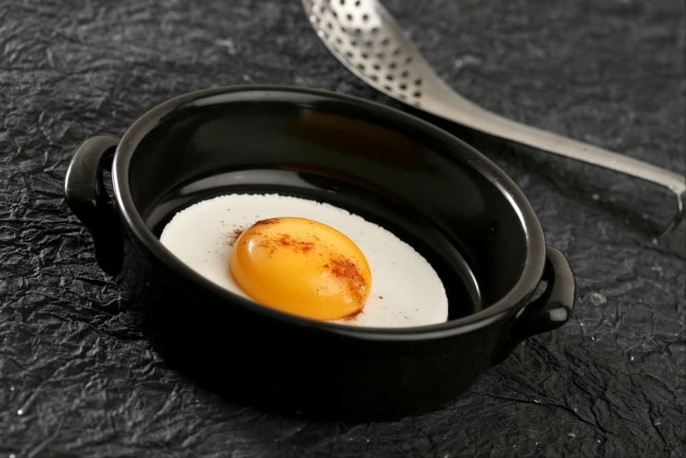 Oeuf au plat sucré version 2009, smoothie au lait de poule