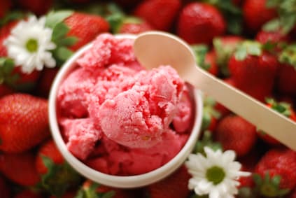 Sorbets aux fruits rouges
