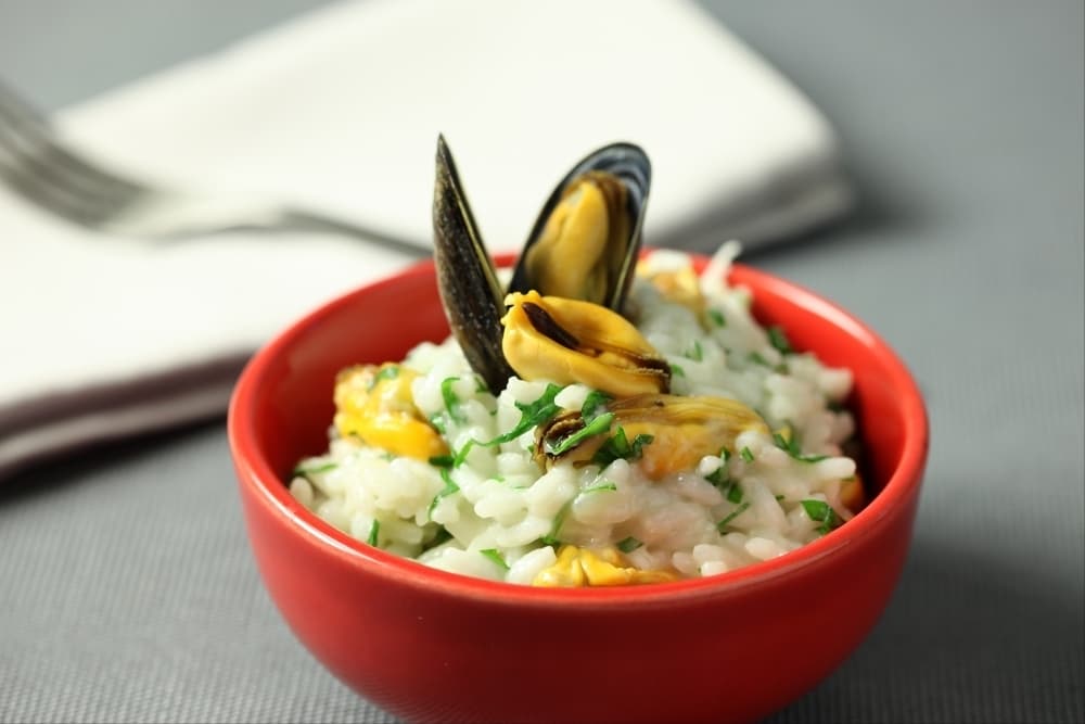 Risotto de moules au persil