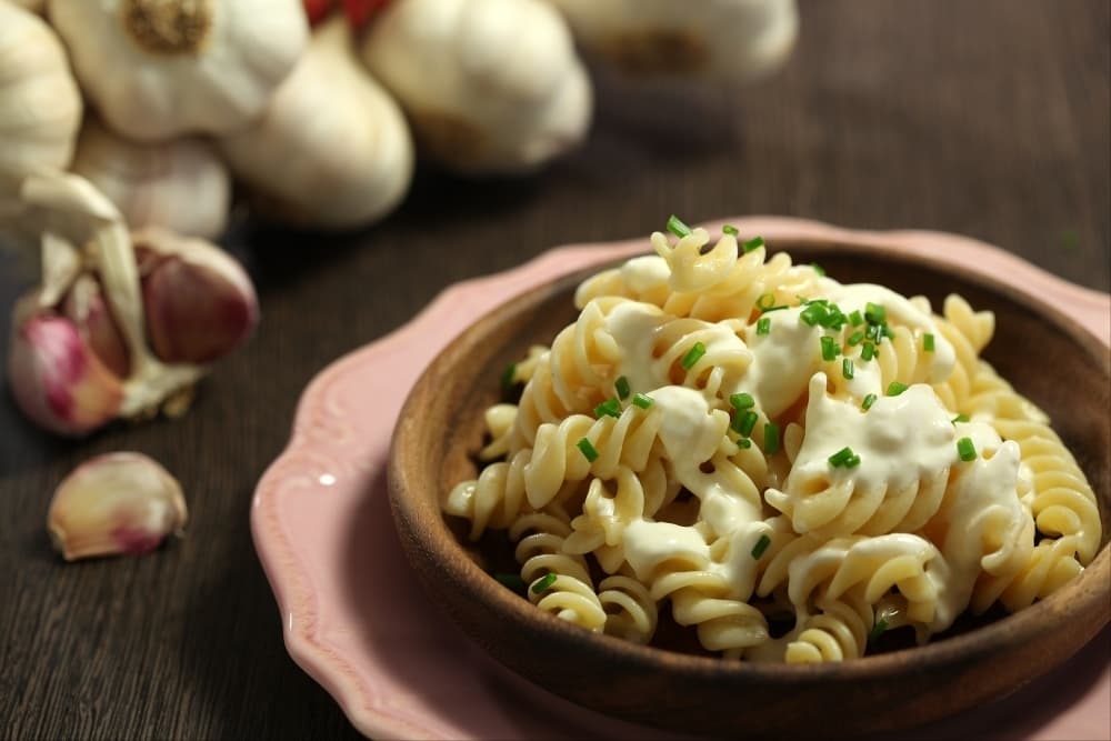 Fusilli à la crème d'ail