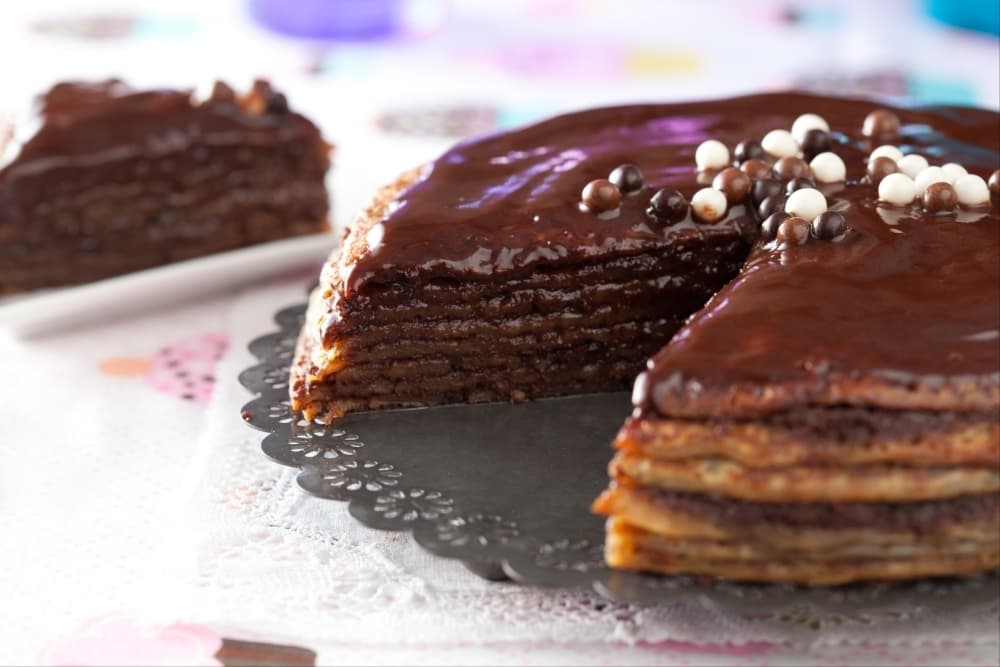 Gâteau de crêpes au chocolat