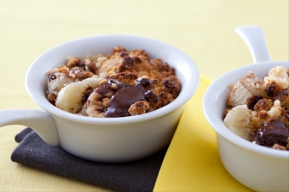 Crumble banane-chocolat