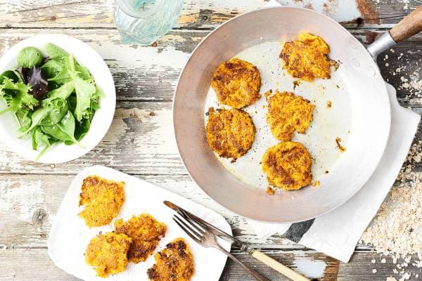 Röstis aux carottes et au chèvre