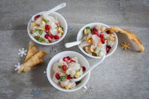 Ceviche de Saint Jacques aux noisettes