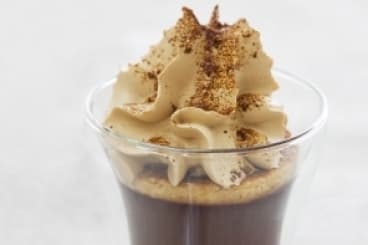 Onctueux de chocolat, sablé et émulsion café
