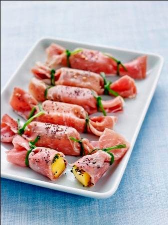 Bonbon de jambon cru mangue et passion 