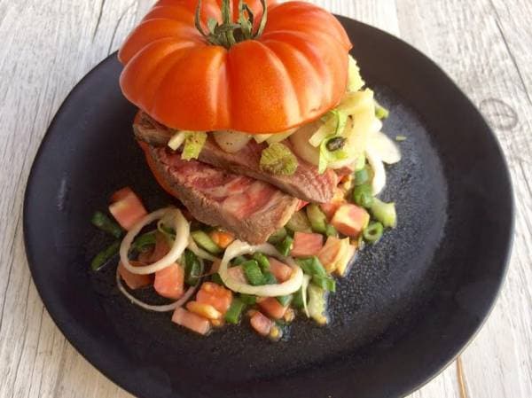 Burger de tomate Bloody Mary