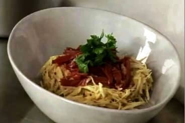 Céleri rémoulade au magret fumé