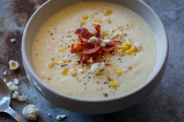 Crème de mais au chorizo