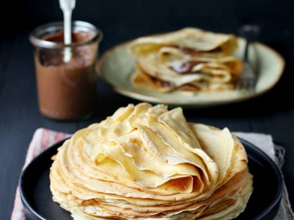 Crêpes à la pâte à tartiner croquante maison