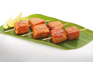 Brochette de saumon teriyaki