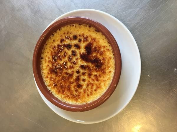 Crème brûlée et langues de chat