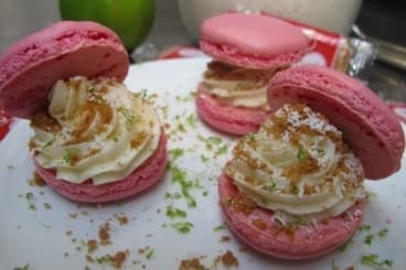 Macaron chocolat blanc, citron vert et spéculoos