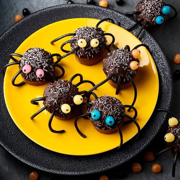 Muffins araignées en chocolat