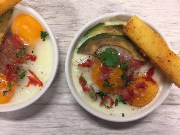 Oeufs rôtis au chorizo