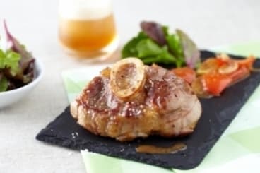 Osso bucco à l'orange, polenta moelleuse aux herbes