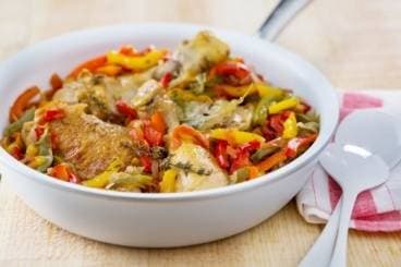 Poulet basquaise et riz pilaf