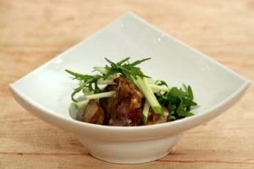 Salade de foies de volaille au vinaigre de Xérès