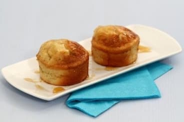 Mini-cake à la banane, caramel de miel