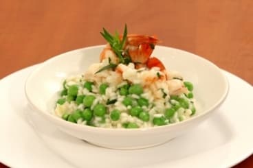Risotto "del mare" aux petits pois