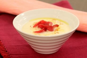 Crème de céleri-rave au magret fumé