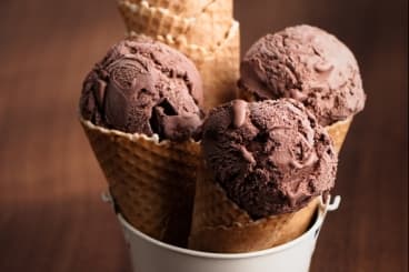 Glace au chocolat noir