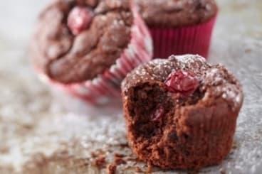 Muffins chocolat-griottes