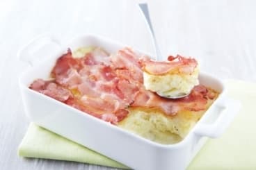 Gratin de pommes de terre, poitrine fumée et paprika