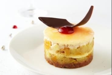Entremet de pomme aux épices et mousse à l'Affligem