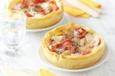 Tarte à la tomate, munster et cumin