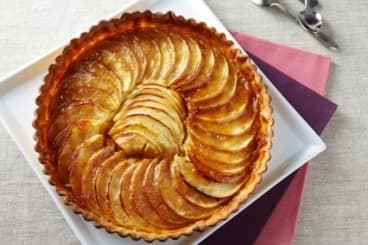 Tarte aux pommes et crème d'amande au caramel