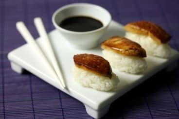 Sushi de foie gras poelé