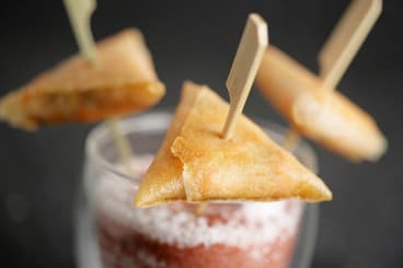 Samoussa de saumon aux épices