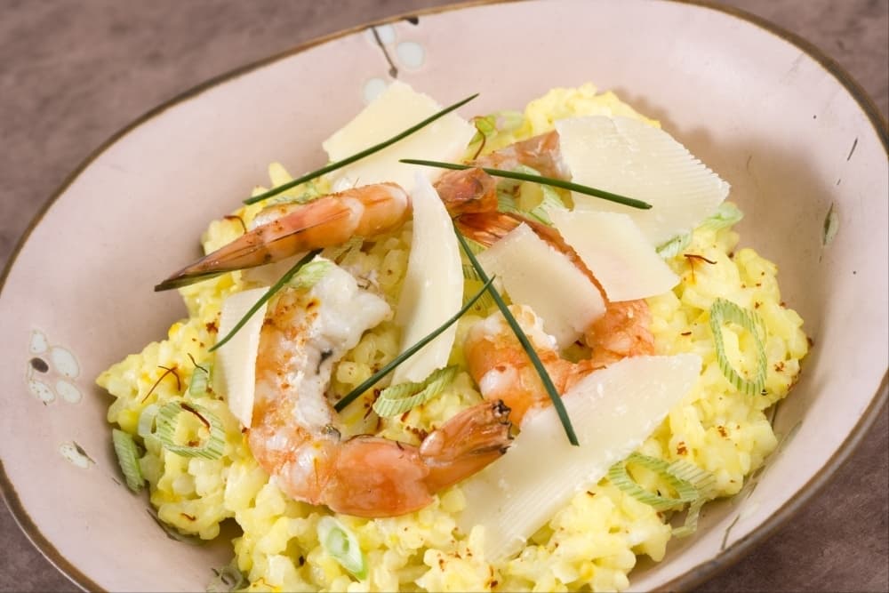 Risotto et gambas au paprika fumé