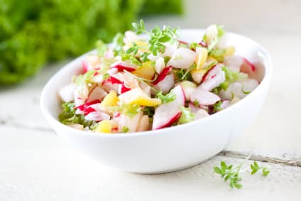 Salade fraîche de radis