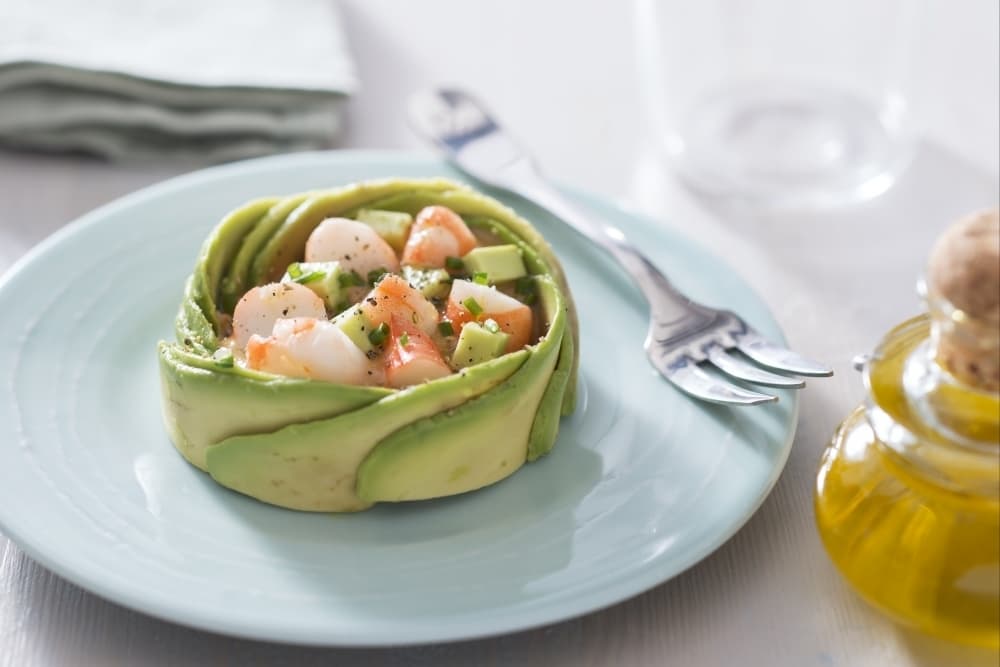 Salade d'avocat et crevettes